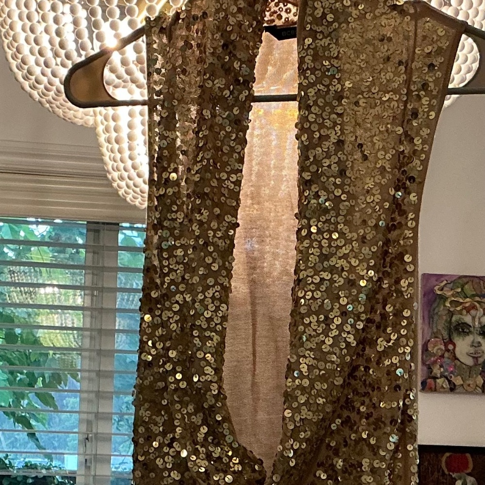 Gold Sequin Top - image 1